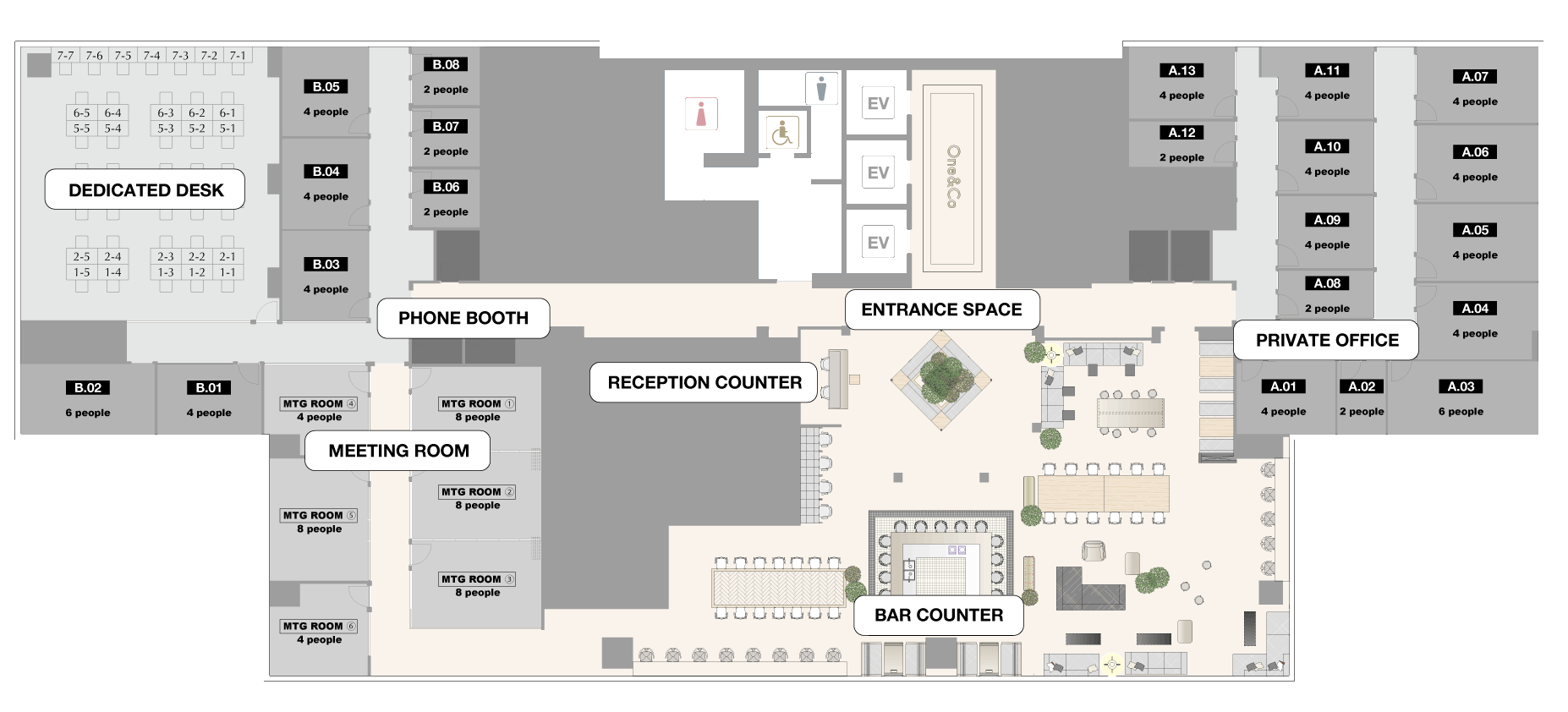 Layout plan of One&Co at Tanjong Pagar, 20 Anson Road